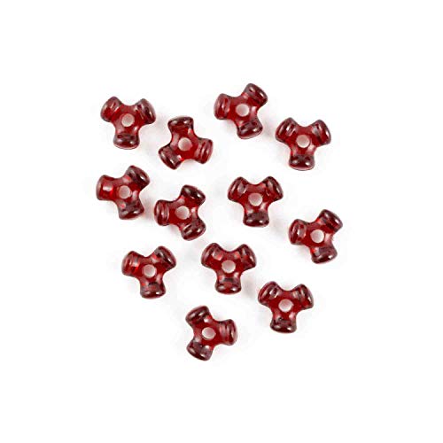 11 mm Acryl Weihnachten Rot Tri Perlen Bulk 1000 Stück von Art Cove