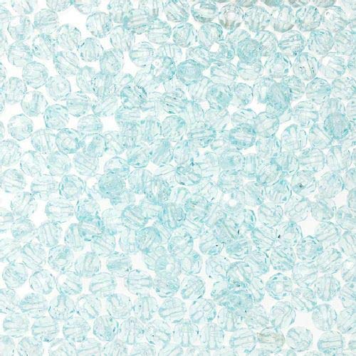 Facettierte Kunststoffperlen, 8 mm, transparent, hellblau, 1.000 Stück von Art Cove