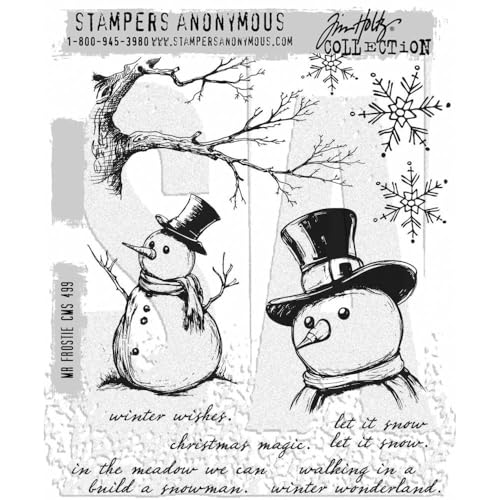 Tim Holtz CMS499 Haftstempel Mr. Frostie von Art Gone Wild