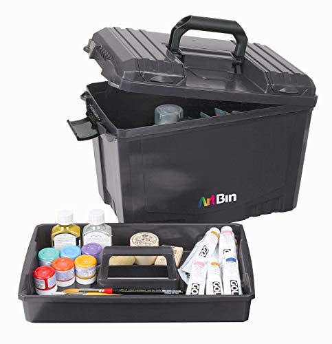 ArtBin 6917AB Sidekick XL-Tragetasche, tragbarer Kunst- und Handwerks-Organizer mit Griff, [1] Kunststoff-Aufbewahrungskoffer, schwarz von ArtBin