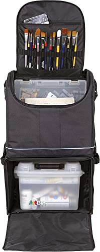 ArtBin 6922SP Rolling Bag Tote Express Rolltasche, Schwarz/Aqua von ArtBin