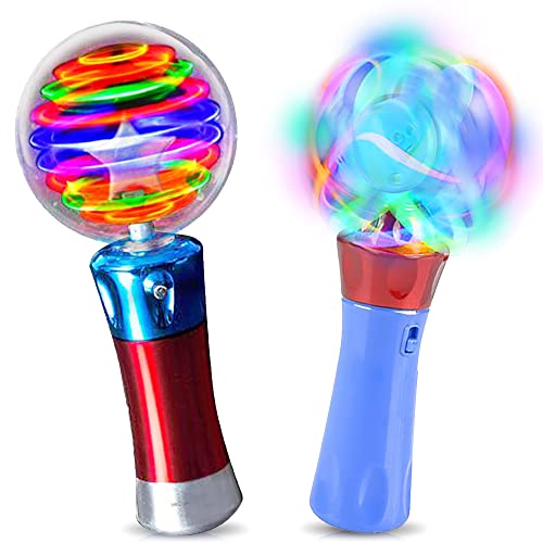 ArtCreativity LED-Stäbe für Kinder, 2er-Set, inklusive 1 beleuchteter Orbiter-Drehstab und 1 beleuchteter magischer Ballstab, blinkende LED-Stäbe für Jungen und Mädchen mit aufregenden Farben, von ArtCreativity