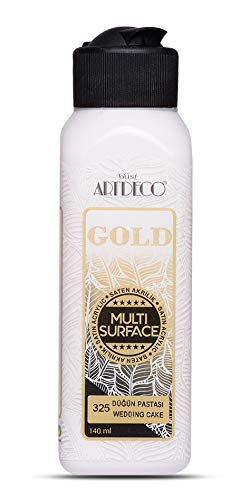 Artdeco Gold Multi-Surface Acrylfarbe 140ml Hochzeitstorte 325 von Artdeco