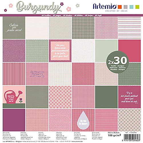 Artemio 11002448 Notizblock, 30 x 2 Blatt, mittelgroß, mehrfarbig, 30 x 30 cm, 30x30cm von Artemio