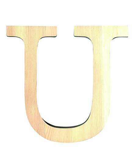 Artemio 19 cm Holz Buchstabe U in Großbuchstaben, beige von Artemio