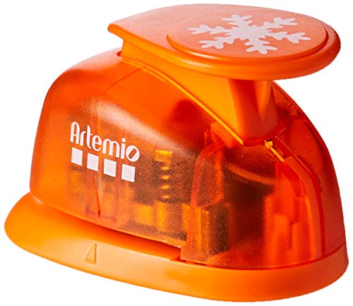 Artemio 2,5 cm großen Schneeflocken, 2-Motivstanzer, Orange von Artemio