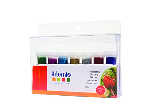 Artemio Kit 7 extrafeinen Glitter Pulver x 8 g von Artemio