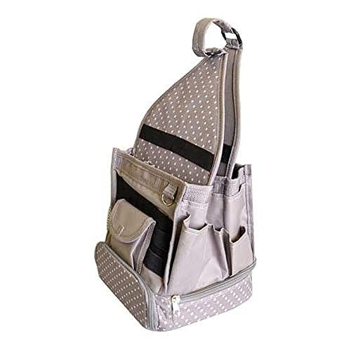 Artemio Rangement-Taupe-Tasche mit pois-25 x 25 x 44 cm, Textil, Mehrfarbig, 24 x 24 x 44 cm von Artemio