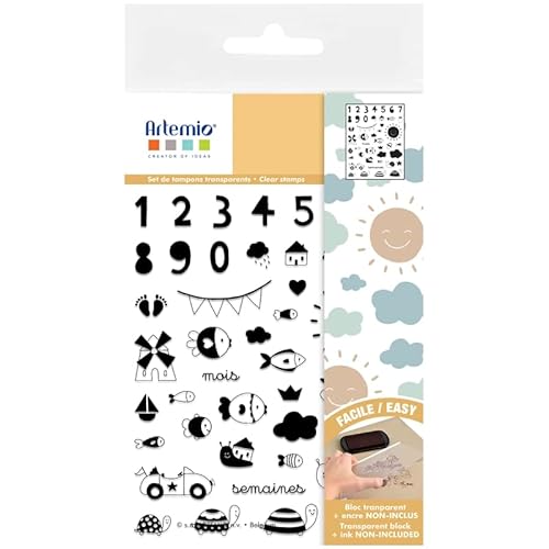 Artemio Stempel und Stempelkissen der Marke Modell Set Clear Pretty Nursery Rimes von Artemio