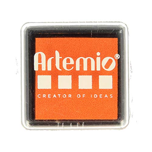 Artemio Stempelkissen trocknendes langsam, Tinte, orange, 3 x 2 x 3 cm von Artemio