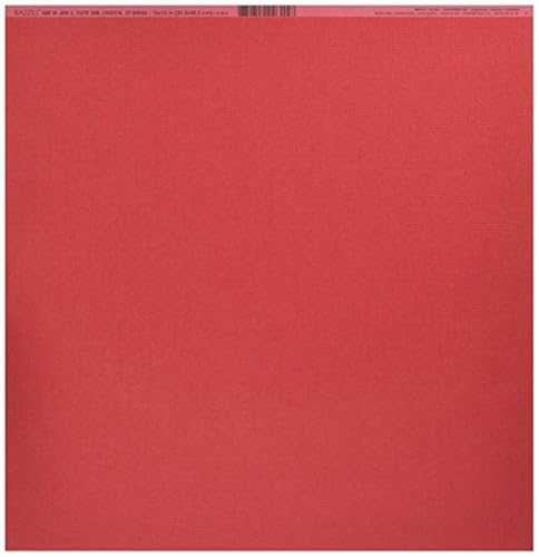 Bazzill Basics Paper Bazzill Basics, Für Scrapbooking, 25 Blatt, Bazzill Red_p Leinwand-Textur Bazzill Red von Artemio