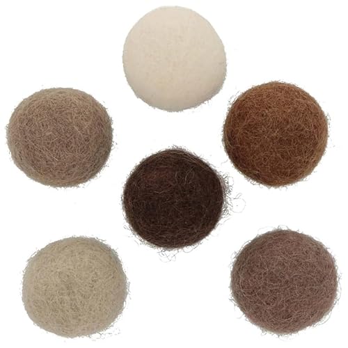 Pompons aus Wollfilz – Beige/Braun – 2,5 cm – 12 Stück von Artemio