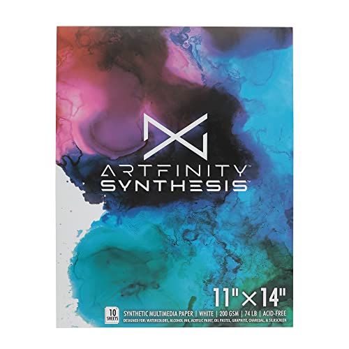 Artfinity Synthesis Aquarell-Papierblöcke, Weiß, 33,6 kg, 200 g/m², synthetisches Papier zum Malen, Skizzieren und mehr. - 27,9 x 35,6 cm von Artfinity
