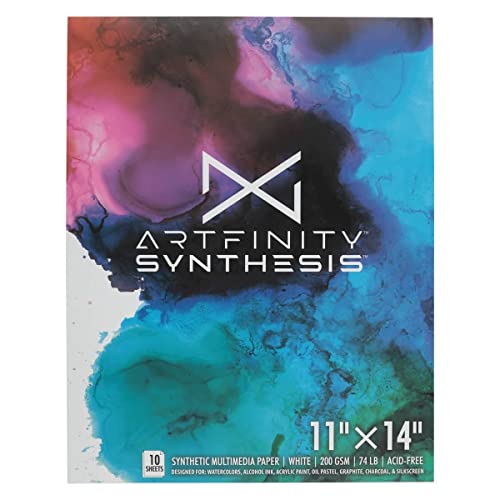 Artfinity Synthesis Aquarell-Papierblöcke, Weiß, 33,6 kg, 200 g/m², synthetisches Papier zum Malen, Skizzieren und mehr. - 27,9 x 35,6 cm von Artfinity