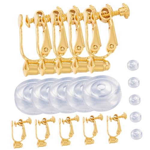 ARTIBETTER 1Satz Klip Ohrstecker Adapter Hochwertigem für DIY Ohrschmuck Schmerzfreie Umwandlung für Ungestochene mit Runden Dämpfern Allergiefrei ARTIBETTER 1Satz Klip Ohrstecker Adapter Hochwertigem für DIY Ohrschmuck Schmerzfreie Umwandlung für Ungestochene mit Runden Dämpfern Allergiefrei von Artibetter