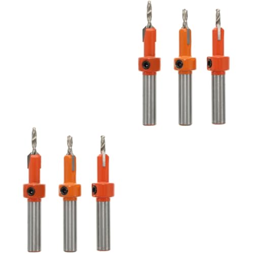 ARTIBETTER 2 Sätze Senkbohrer Schlüssel Einstellbar Bohrer Für Porzellanfliesen Sechskantbohrung Stanzen Countersink Holzkorkbohrer Schlagbohrer Hochgeschwindigkeitsstahl Orange 3 Stück * 2 von Artibetter