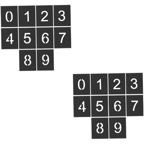 ARTIBETTER 2 Sätze Sprühfarbe-vorlagenschrift 0-9 Adressnummernschablone Zahlen Basteln Schablonen Sprühmalerei Nummernschablonen Schablonen Zum Malen Auf Holz Große Schablonen 10 Stück * 2 von Artibetter