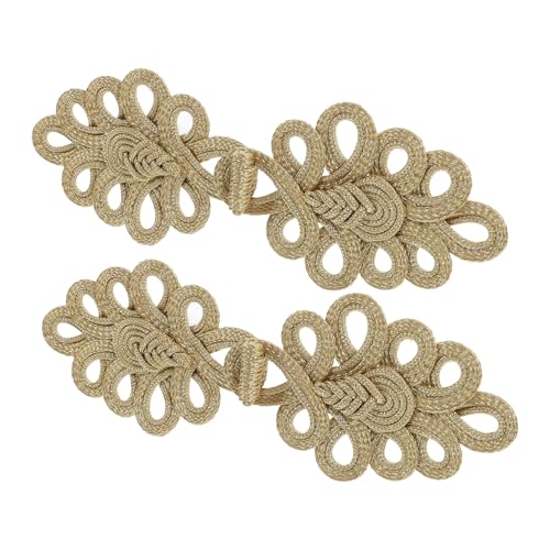 ARTIBETTER 2 Stück Knopfverschlüsse Chinesische Knöpfe Knotenknöpfe Verschluss Blume Froschknöpfe Chinesischer Verschlussknopf Kleidung Knotenknöpfe Knopfverschlüsse Polyester Golden ARTIBETTER 2 Stück Knopfverschlüsse Chinesische Knöpfe Knotenknöpfe Verschluss Blume Froschknöpfe Chinesischer Verschlussknopf Kleidung Knotenknöpfe Knopfverschlüsse Polyester Golden von Artibetter
