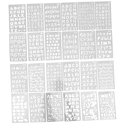 ARTIBETTER 24Stücke Buchstabenschablonen Hohles Design Wiederverwendbare Malvorlagen für Scrapbooking DIY Geschenkkarten und Dekoration Sicher und Geruchlos ARTIBETTER 24Stücke Buchstabenschablonen Hohles Design Wiederverwendbare Malvorlagen für Scrapbooking DIY Geschenkkarten und Dekoration Sicher und Geruchlos von Artibetter