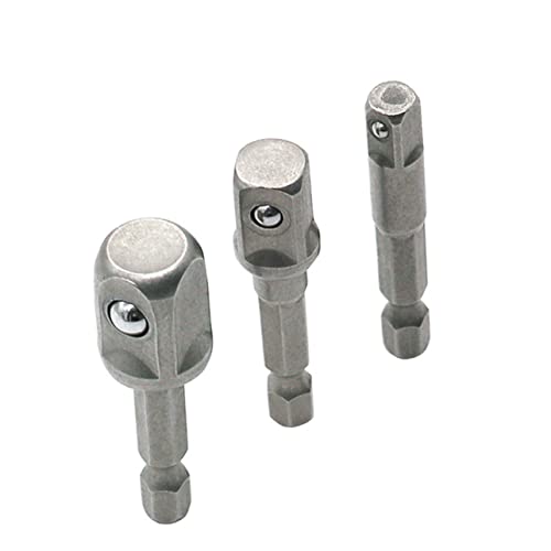 ARTIBETTER 3 Teiliges Set Sechskant Stecknuss Adapter Für Bohrmaschine 1/4 3/8 Und 50mm Verlängerung Schnellwechsel Bithalter Magnetisch Ideal Für Schraubarbeiten von Artibetter