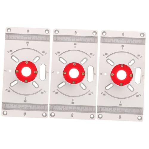 ARTIBETTER 3st Holzbearbeitungsbohrmaschine Router-vorlagen Fräserplatte Halterung Für Fräsnutenfräser Teller Präzisions-frästisch-einlegeplatte Planke Tisch Router Trimmen Silver Metall von Artibetter