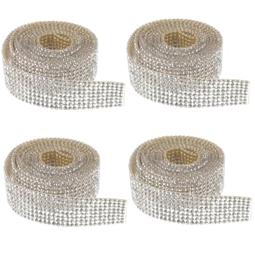 ARTIBETTER 4 Rollen Bling-band Große Strasssteine zum Basteln Dekoration Trimmen Strassband Klebstoff Nähen Schleife Bänder Für Handwerk Party Lila Band Heißschmelzkleber ARTIBETTER 4 Rollen Bling-band Große Strasssteine zum Basteln Dekoration Trimmen Strassband Klebstoff Nähen Schleife Bänder Für Handwerk Party Lila Band Heißschmelzkleber von Artibetter