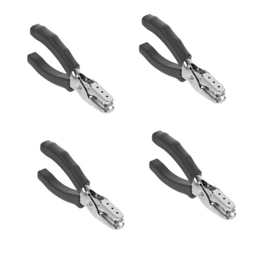 ARTIBETTER 4 Stück Handlocher Locher aus Papier Locher für Büropapier praktischer Locher Einzellocher bastel stanzmaschine hole punch Loseblattstanze fürs Büro Locher fürs Büro Gummi Black von Artibetter