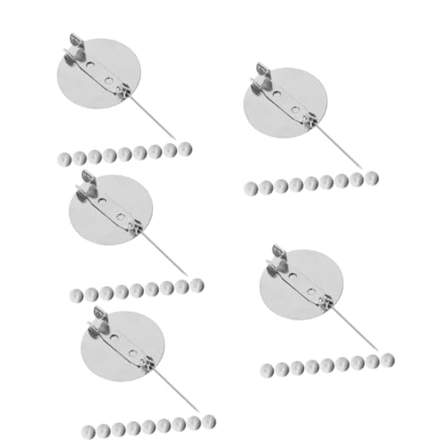 ARTIBETTER 5 Sätze Broschenmaterial Brosche Herstellung Versorgung Brosche Sicherheitsbasis Materialien Zur Herstellung Von Broschennadeln Tablett Metall Silver 50 Stück * 5 ARTIBETTER 5 Sätze Broschenmaterial Brosche Herstellung Versorgung Brosche Sicherheitsbasis Materialien Zur Herstellung Von Broschennadeln Tablett Metall Silver 50 Stück * 5 von Artibetter