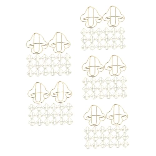 ARTIBETTER 5 Sätze Goldene Büroklammer Papierklammern Pilz-bürobedarf Pilzklammern Süße Büroklammern Kreative Büroklammern Clips Pilz-schreibtischzubehör Eisen 20 Stück * 5 ARTIBETTER 5 Sätze Goldene Büroklammer Papierklammern Pilz-bürobedarf Pilzklammern Süße Büroklammern Kreative Büroklammern Clips Pilz-schreibtischzubehör Eisen 20 Stück * 5 von Artibetter