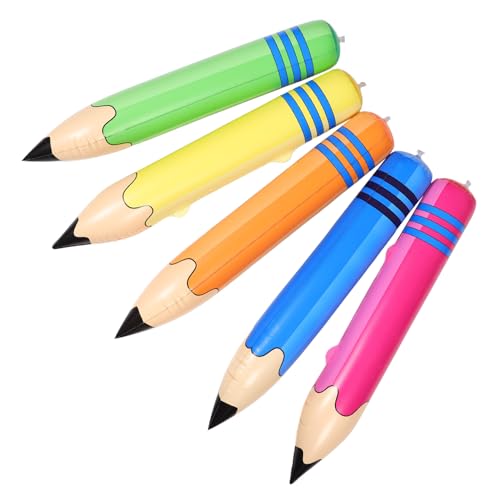 ARTIBETTER 5 Stück Riesen Aufblasbare Bleistift Spielzeug, Große Aufblasbare Stift Requisite, Ideal für Kindergarten Schulanfang Feierdekorationen, Verschiedene Farben, 68 x 8 cm ARTIBETTER 5 Stück Riesen Aufblasbare Bleistift Spielzeug, Große Aufblasbare Stift Requisite, Ideal für Kindergarten Schulanfang Feierdekorationen, Verschiedene Farben, 68 x 8 cm von Artibetter