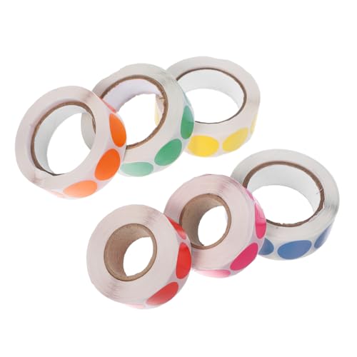 ARTIBETTER 6 Rollen Punktaufkleber Form Punktetiketten Etikettenaufkleber Gelbe Aufkleber Punkte Farbige Kreisaufkleber Runde Aufkleber Selbstklebende Runde Etiketten Klebrige ARTIBETTER 6 Rollen Punktaufkleber Form Punktetiketten Etikettenaufkleber Gelbe Aufkleber Punkte Farbige Kreisaufkleber Runde Aufkleber Selbstklebende Runde Etiketten Klebrige von Artibetter