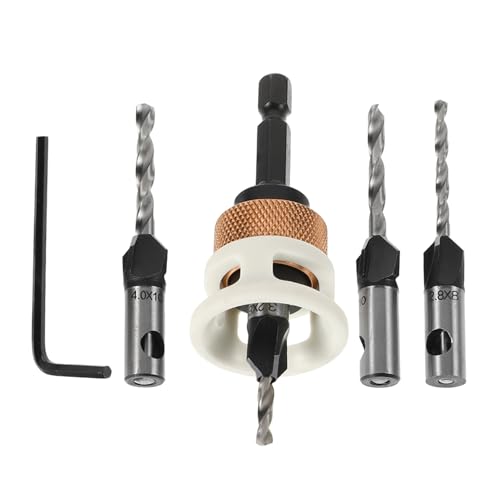 ARTIBETTER 6 Teiliges Holzbearbeitungsbohrer Set Einstellbare Tiefe Senker Bits Für DIY Zimmereiprojekte Versteckte Schraubeninstallation von Artibetter