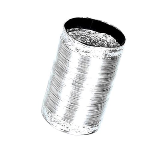 ARTIBETTER Zweilagiges Auspuffrohr Küchenleitung Flexibel Küchenentlüftungsschlauch Küchenzubehör Luftschlauch Entlüftungsschlauch Zu Hause Flexibler Luftkanal Silver Aluminiumfolie von Artibetter