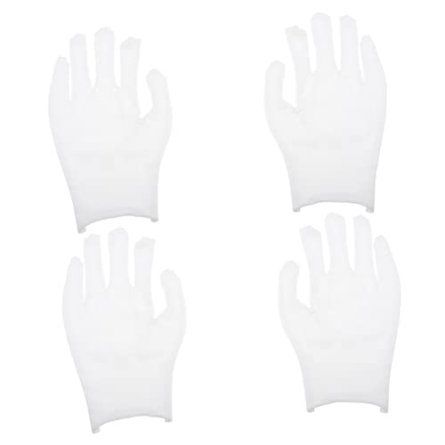 Artibetter 12 Paar Handschuhe Baumwollhandschuh Baumwolle über Nacht feuchtigkeitsspendend Pannensicher Neon Arm pädiprotect schutzzelt working gloves handballschuhe glovee Baumwollgarn Weiß von Artibetter