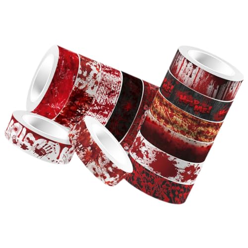 Artibetter 12Rollen Halloween Washi Tape Blutige Handabdrücke und Gruselige Designs für DIY Scrapbooking Basteln Dekoration und Projekte Selbstklebendes Dekoband Artibetter 12Rollen Halloween Washi Tape Blutige Handabdrücke und Gruselige Designs für DIY Scrapbooking Basteln Dekoration und Projekte Selbstklebendes Dekoband von Artibetter