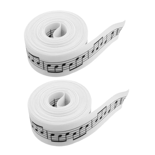 Artibetter 2 Rollen Musiknotenband Zum Verpacken Von Geschenken. Dekorative Stoffbänder Mit Drahtkante Für Partygeschenke Zum Thema Musik Artibetter 2 Rollen Musiknotenband Zum Verpacken Von Geschenken. Dekorative Stoffbänder Mit Drahtkante Für Partygeschenke Zum Thema Musik von Artibetter