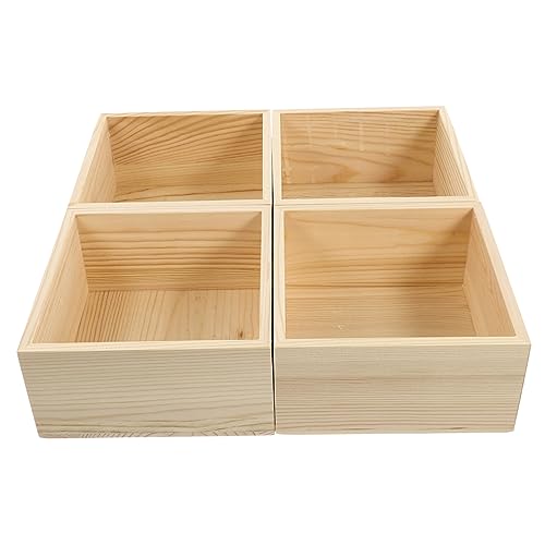Artibetter 4 Stück Massives Holz ohne Abdeckung kleine Holzkiste Hochzeit Organisatoren und Aufbewahrung Behälter kleiner Speicher organisieren Organizer für Schmuck Ohrringhalter hölzern Artibetter 4 Stück Massives Holz ohne Abdeckung kleine Holzkiste Hochzeit Organisatoren und Aufbewahrung Behälter kleiner Speicher organisieren Organizer für Schmuck Ohrringhalter hölzern von Artibetter