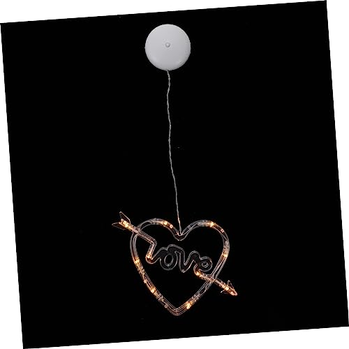 Artibetter Liebe Saugnapflampe kunststoffperlen home decor wohnungseinrichtung valentine decoration geschenkeidee hausdeko Festivallampe Valentinstag Licht Szenenlicht Kupferkabel Transparent von Artibetter