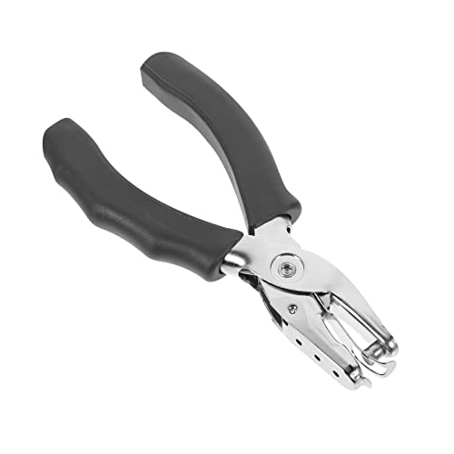 Handlocher Locher einzeln Loseblattstanze fürs Büro Locher für Büropapier Kartenlocher Bürobedarf bastel stanzmaschine hole punch Ordnerstanzer Locher für Loseblätter Gummi Black ARTIBETTER von Artibetter