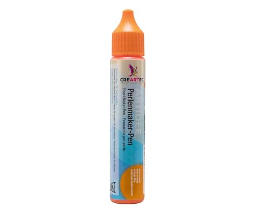 Artidee CREARTEC Perlenmaker Pen - Neon Orange - zum Gestalten von dekorativen 3D Farbperlen auf Textilien, Holz, Pappe, Leder, Glas, Keramik - 30ml - Made in Germany von Artidee