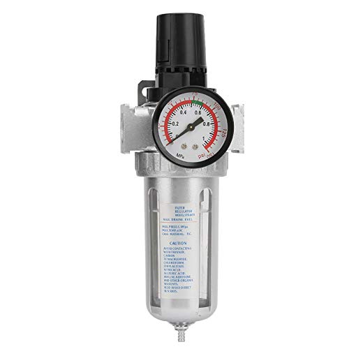 Druckminderer Druckluft,1/2 Zoll BSP Druckluft Wasserabscheider,1.0 MPa Aluminium Druckregler mit Montageanschluss und Manometer für Luftkompressoren von Artillery