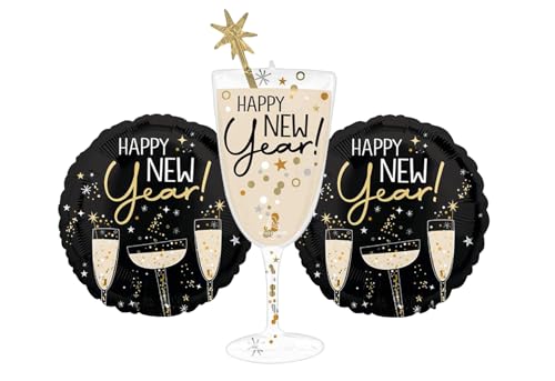 Happy New Year Bubbly Champagner Balloon Bundle von Artisan Owl