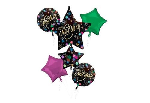 Happy New Year! Starlight Bouquet 94.0 cm and 45.7 cm Foil Party Balloon von Artisan Owl