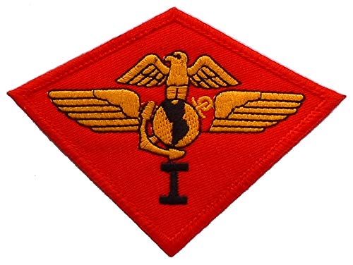 Offizielles Lizenzprodukt der United States Marine Corps USMC, 1st Aircraft Wing Patch, mit Bügelkleber (volle Farbe) von Artisan Owl