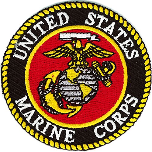 Offizielles Lizenzprodukt der United States Marine Corps USMC Patch, mit Bügelkleber (volle Farbe) von Artisan Owl