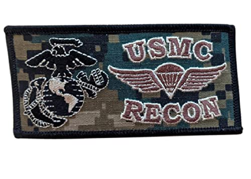 Offizielles Lizenzprodukt der United States Marines Corps USMC Recon Patch, mit Aufbügelkleber (Desert / Sand) von Artisan Owl