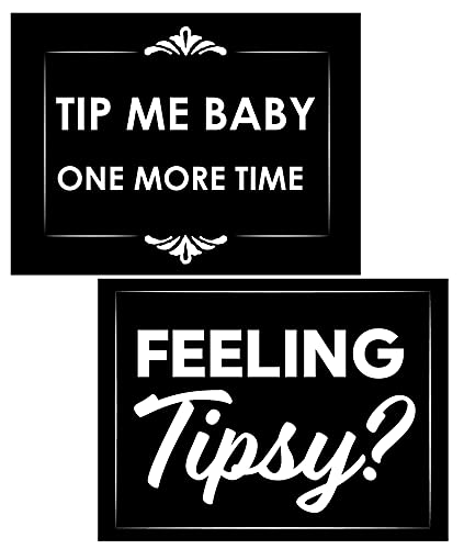 Tip Me Baby One More Time and Feeling Tipsy – 7,6 x 10,2 cm Allwetter-Vinyl-Aufkleber – Tip Your Waiter Kellnerinnen Bargeld Kippglas Billfold Check Presenter Fahrer Autos Laptop von Artisan Owl