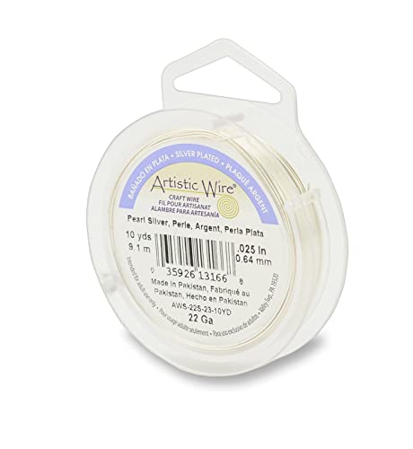 Artistic Wire 22 Gauge Silver Plated Jewelry Making Wire, 10 yd, Pearl by Artistic Wire von Artistic Wire