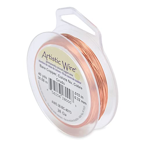 Artistic Wire 28 Gauge / .32 mm Basteldraht aus blankem Kupfer, 40 yd / 36.5 m von Artistic Wire