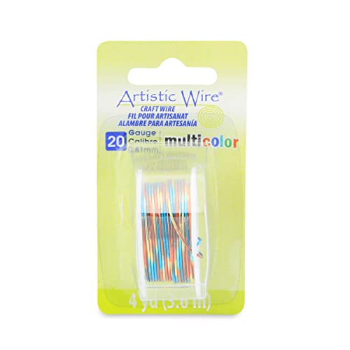 Artistic Wire AWD-20-86-04YD Beadalon Multicolor 20 Gauge Craft Wire Basteldraht, Blau/Rot/Gold von Artistic Wire